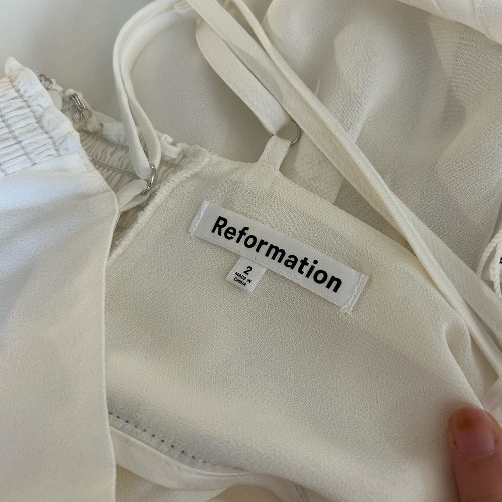Reformation Bryony Dress in WHITE - Picture 13 of 16